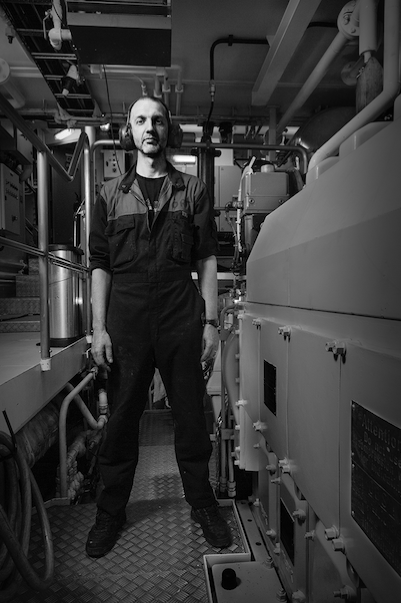 Halldór, engineer on the fishing vessel, Þórunn Sveinsdóttir ve, from Vestmannaeyjar | Courtesy of Rúnar Þórarinsson