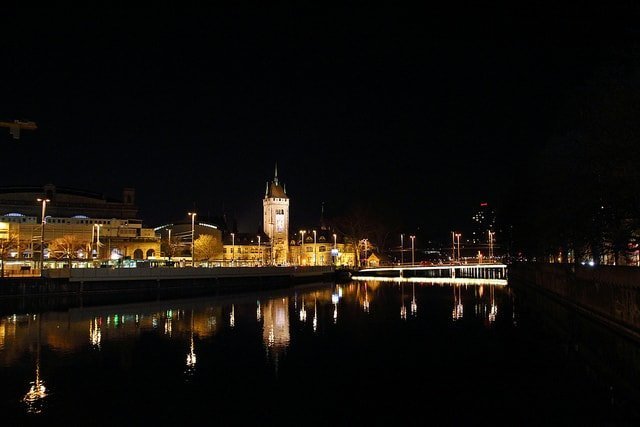 Zurich National Museum at night