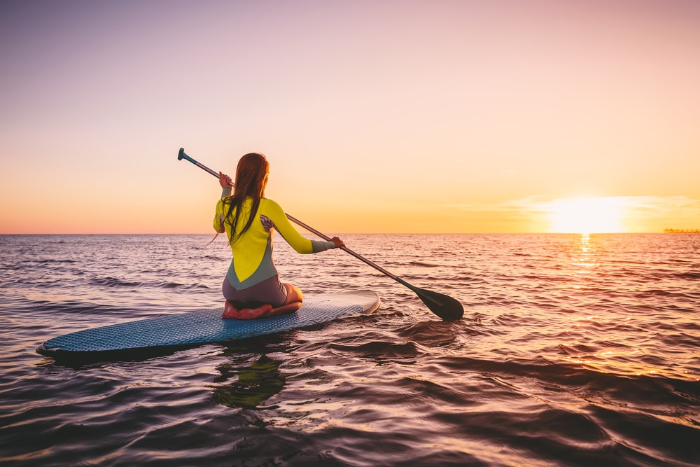 paddleboarding