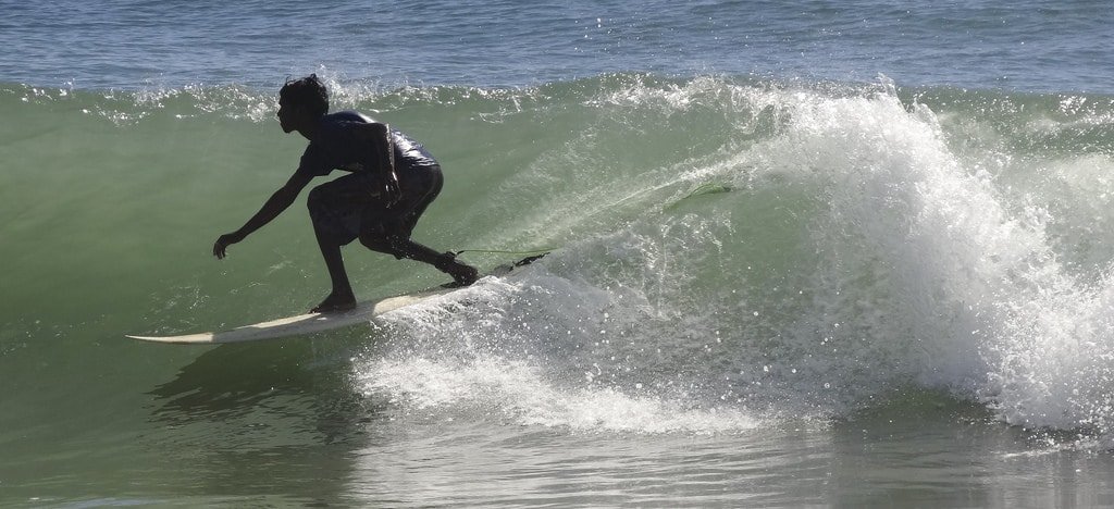 Surfing at Kovalam, Chennai