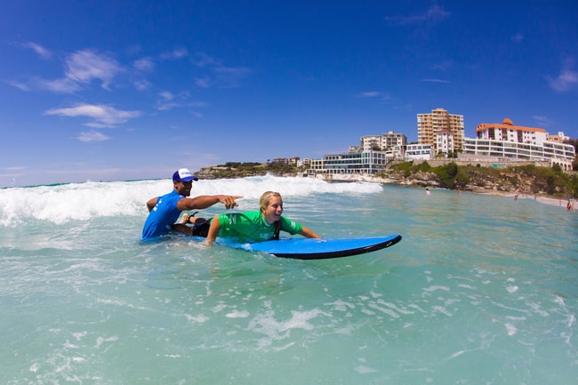 Lets Go Surfing Bondi - Push on Wave