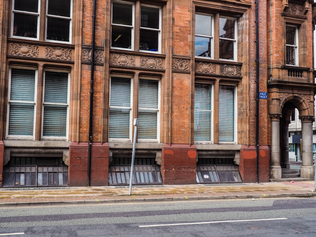 Is this red brick building in Manchester’s Dale Street, or 1940s New York City? | © Rebecca Sharp