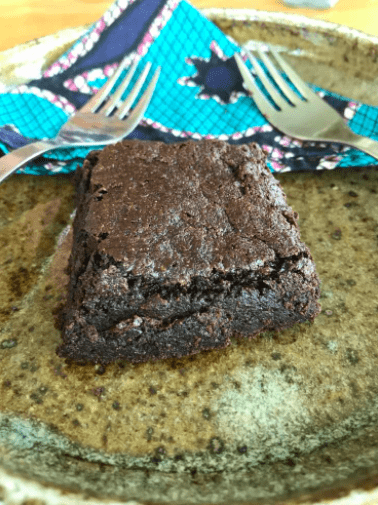 Gluten free brownie at Inzora Rooftop Cafe | Courtesy of Kigali Eats