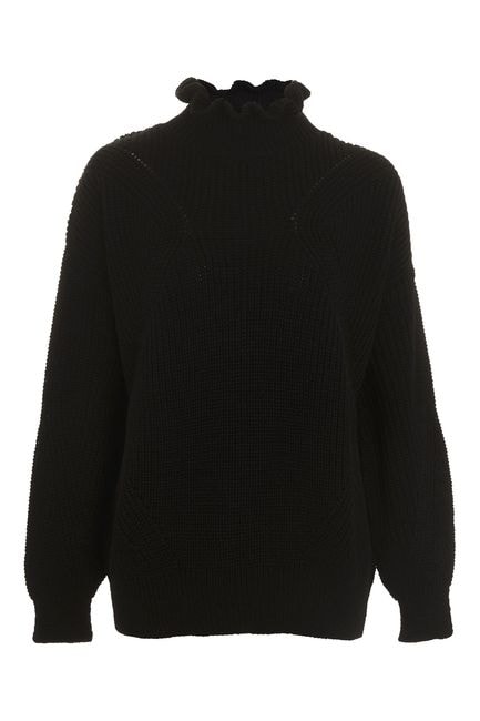 Topshop frill neck knit