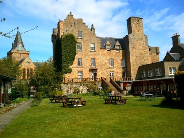 Garden at Dornoch Castle Hotel in the Scottish Highlands
