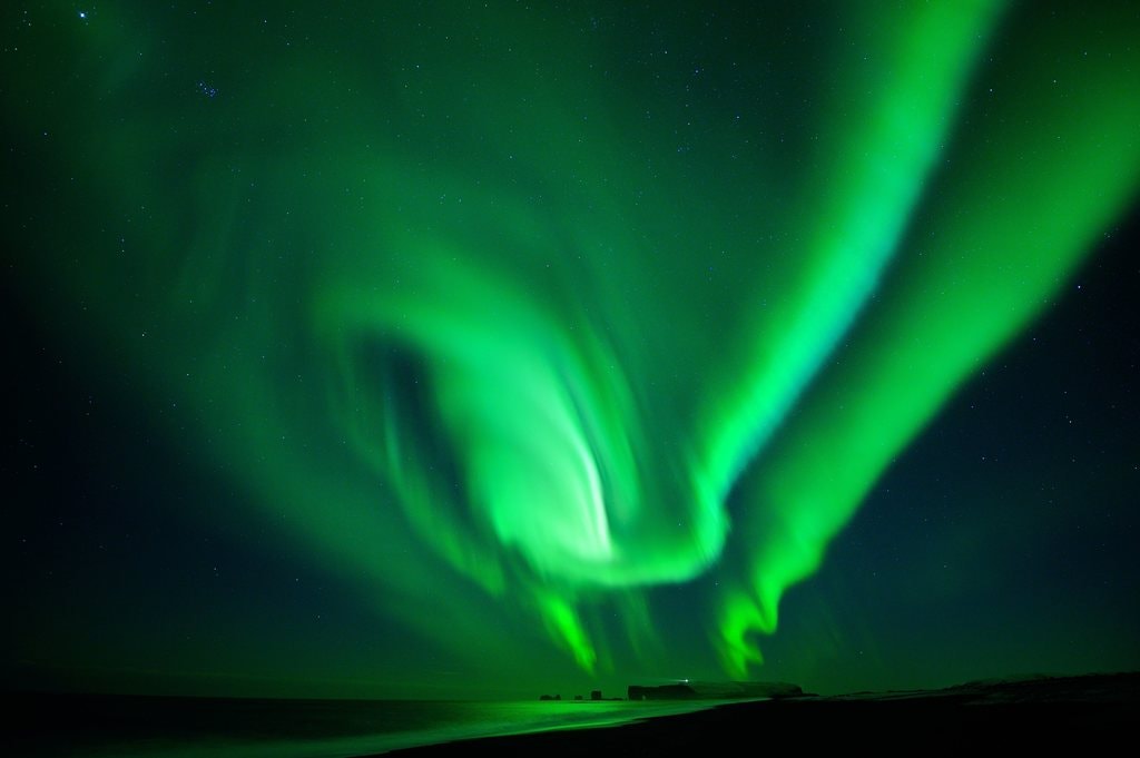 Norðurljós Dyrhólaey Þórir