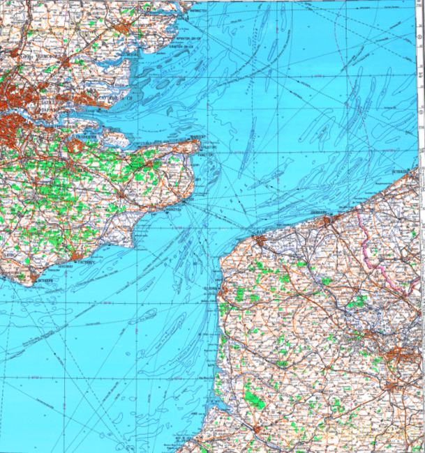 A map of the British channel | © redatlasbook.com
