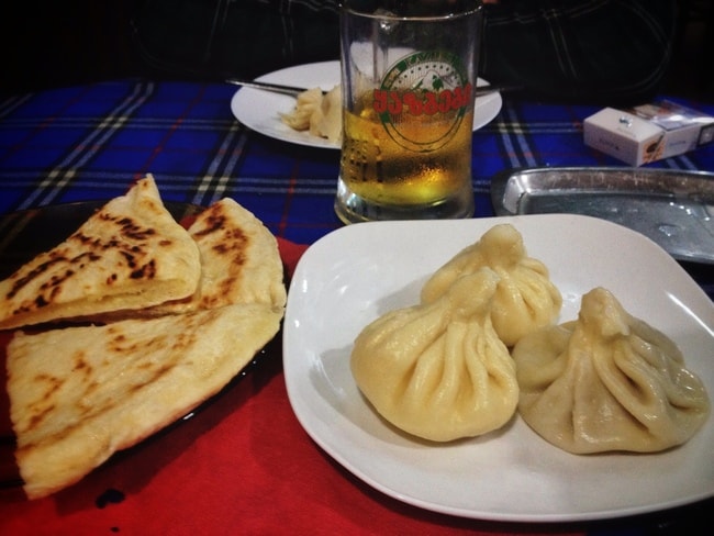 Georgian food in Akhaltsikhe Georgia