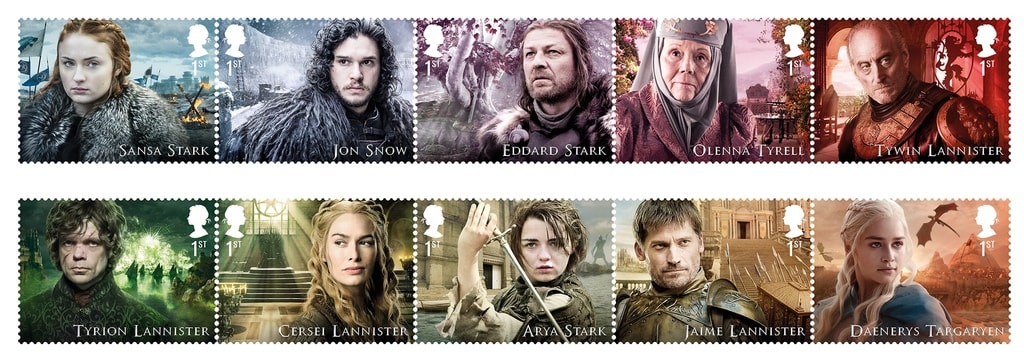 GoT stamps Full set