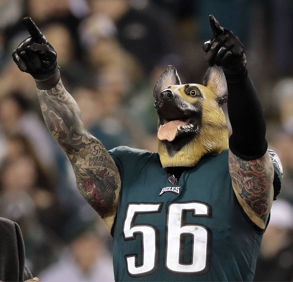 This Is Why Super Bowl Fans In Philadelphia Are Wearing Underdog Masks