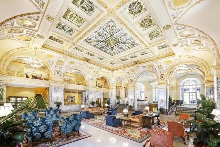 lobby of The Hermitage Hotel