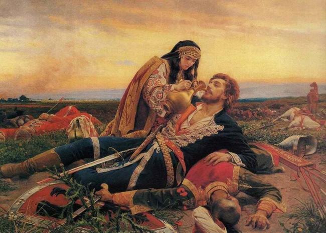 Kosovo_Maiden,_Uroš_Predić,_1919