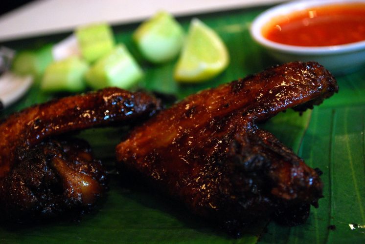BBQ chicken wings with mumbo sauce