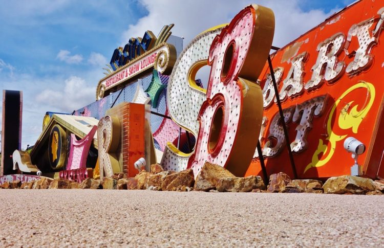 The Neon Boneyard Park is an outdoor museum displaying old retired signs from Las Vegas hotels and casinos