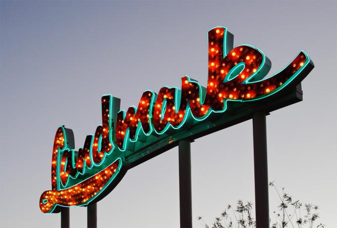 Landmark sign