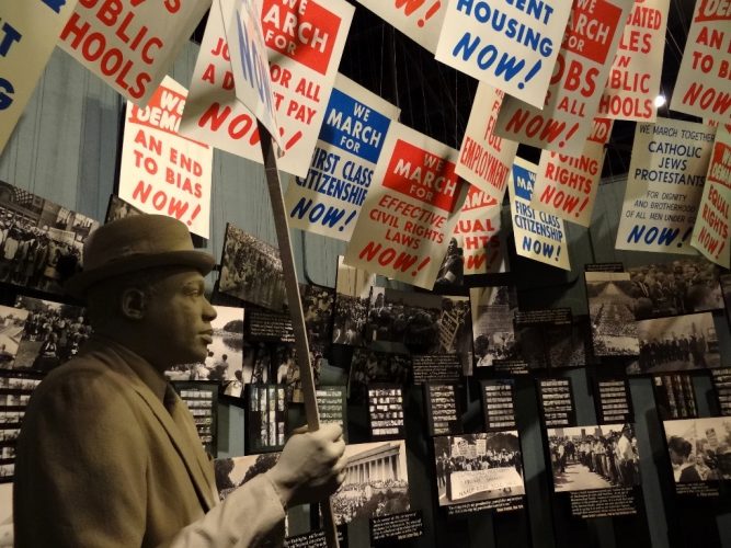 Statue of a protestor