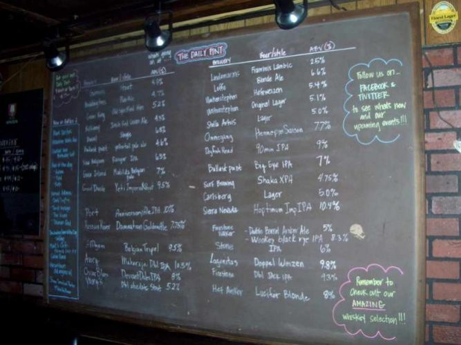 Beer Selection at The Daily Pint