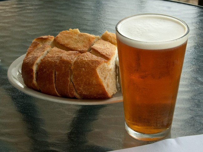 Beer and snacks