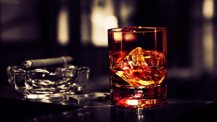Cigar and whiskey