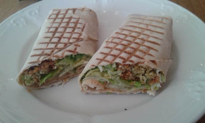 The falafel wrap dish at Nile Valley Cafe