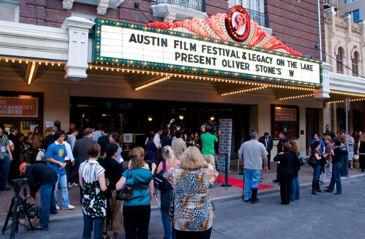 Austin Film Festival premier of Oliver Stone film W at Paramount Theatre in Austin, Texas, USA.
