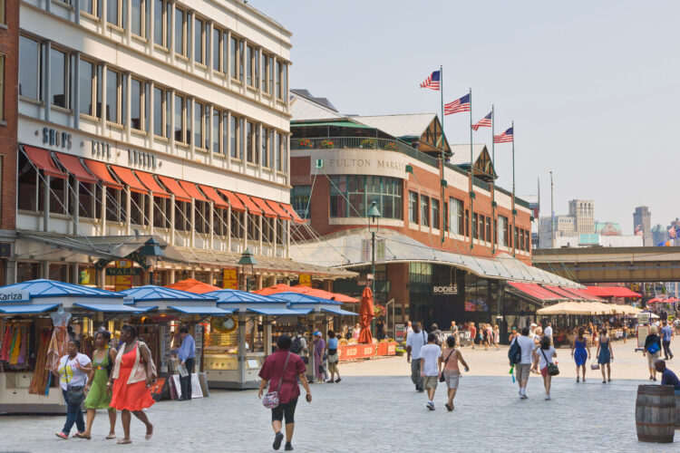 South Street Seaport Historic District in New York City