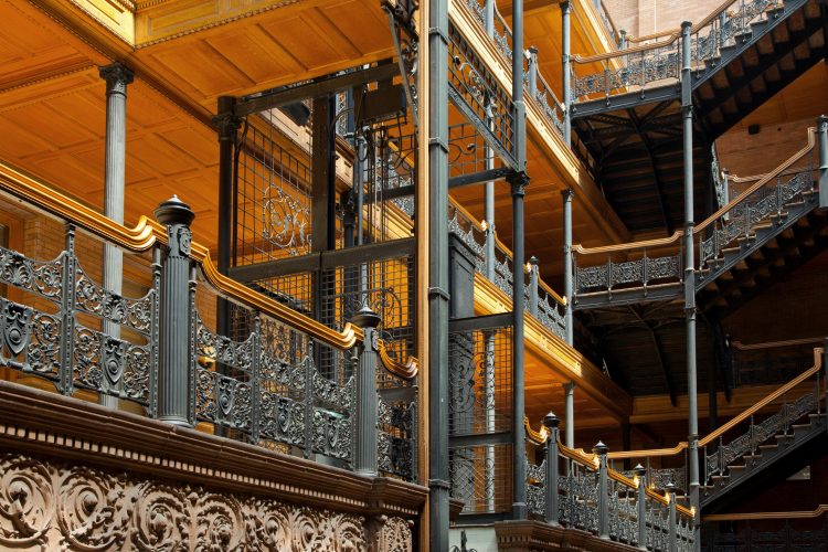 The Bradbury Building in Los Angeles.