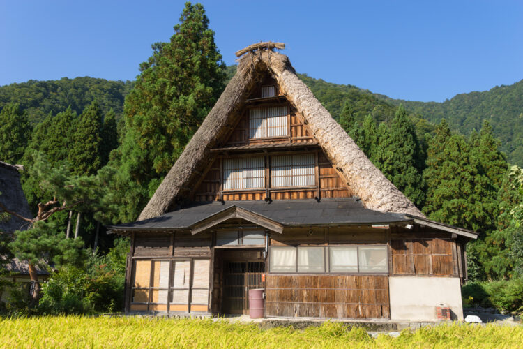 Gassho Zukuri (Gassho-style) House in Suganuma area of Gokayama, Japan
