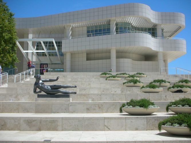 The Getty in Los Angeles is designed by Richard Meier.
