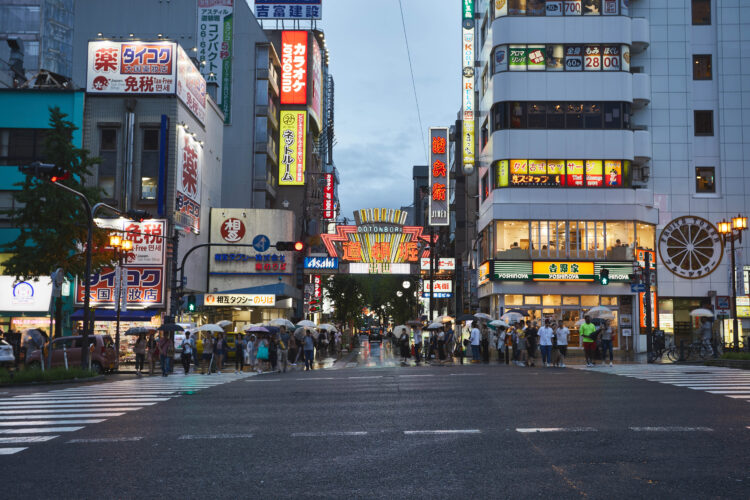 Osaka Tenjinbashisuji Shopping Arcade, Japan.