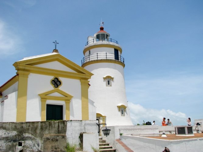 Guia Lighthouse and Chapel, located in the Guia Fortress, Macau