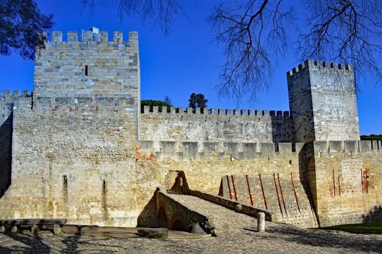 Up close to the Castle of São Jorge