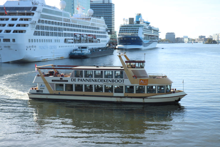 Pannenkoekenboot (Pancake boat) near the Passenger Terminal Amsterdam