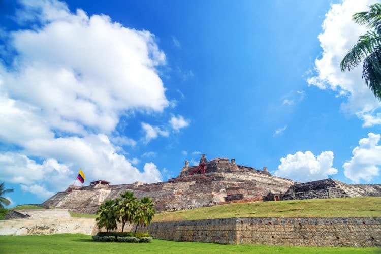 Historic San Felipe de Barajas castle in Cartagena, Colombia