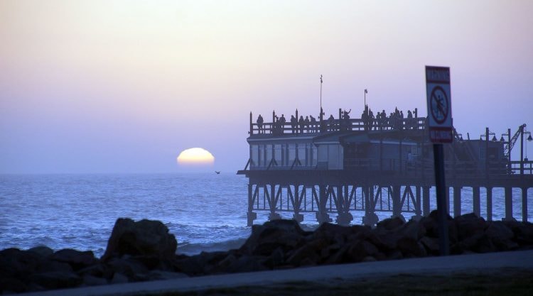 Ocean sunset in Swakopmund