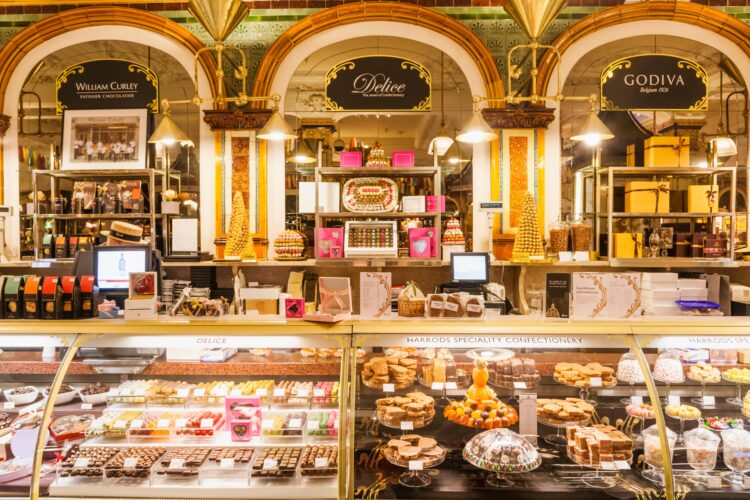 England,London,Knightsbridge,Harrods,Food Hall,Chocolate Counter