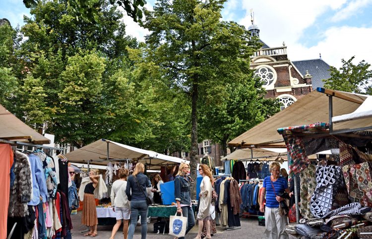 Noordermarkt Noorderkerk Flea market Amsterdam Netherlands