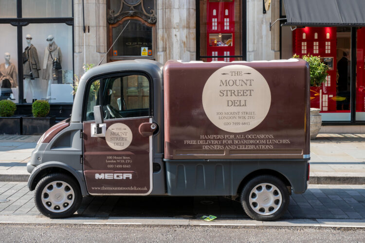 LONDON: Delivery Van for the Mount Street Deli