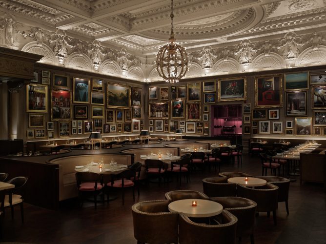 Berners Tavern’s interior drips with opulence