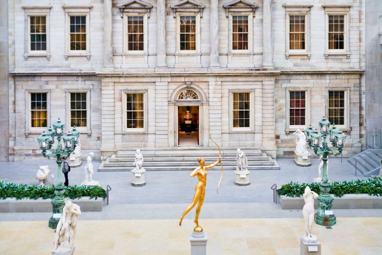 The Charles Engelhard Court in American Wing of the Metropolitan Museum of Art in New York.