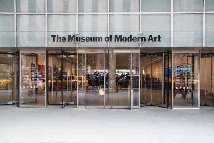 Entry to the Museum of Modern Art (founded in 1929) in Manhattan.