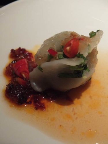 Poached Peking Chicken Dumpling at Yauatcha