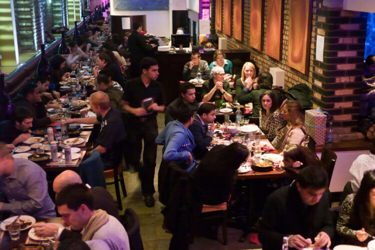 Tayyabs Indian Pakistani restaurant East London in Britain