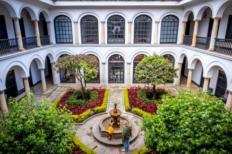 Courtyard of Botero Museum, Bogota, Colombia
