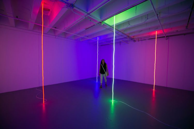 Contemporary art installation at Geffen Contemporary in Los Angeles.