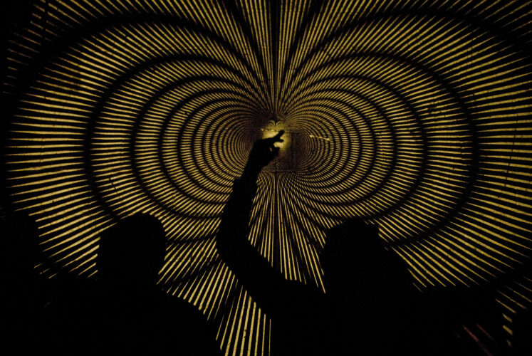 Amazing light projections at Corsica Studios