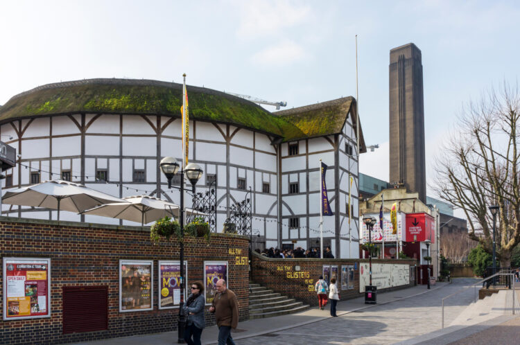 Shakespeare's Globe theatre at Bankside, London. Shakespeare’s Globe is a reconstruction of the Globe Theatre