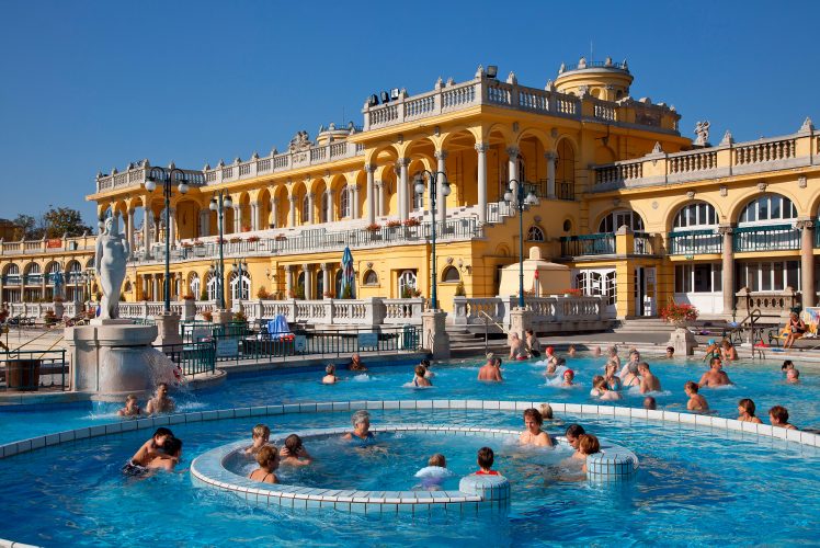 The Széchenyi bath complex is famed for its Neo-Renaissance architecture