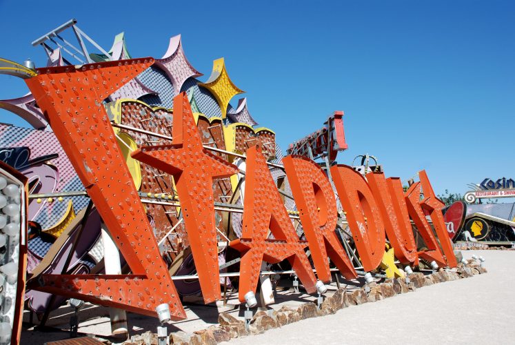 Neon sign from old Stardust casino and hotel in Las Vegas in Neon Musuem