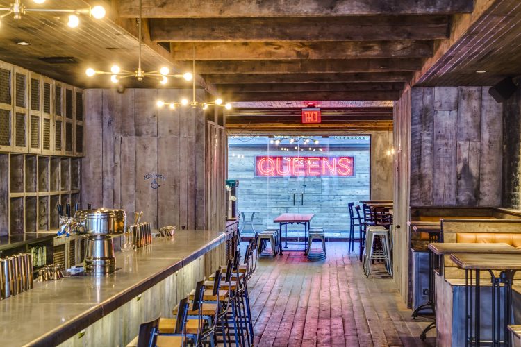 Sek’end Sun features rustic, industrial furnishings throughout